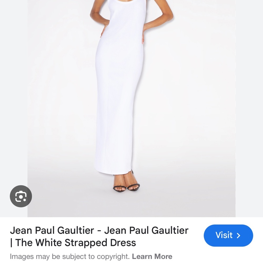 Jean Paul Gaultier White Halter Sheath Dress